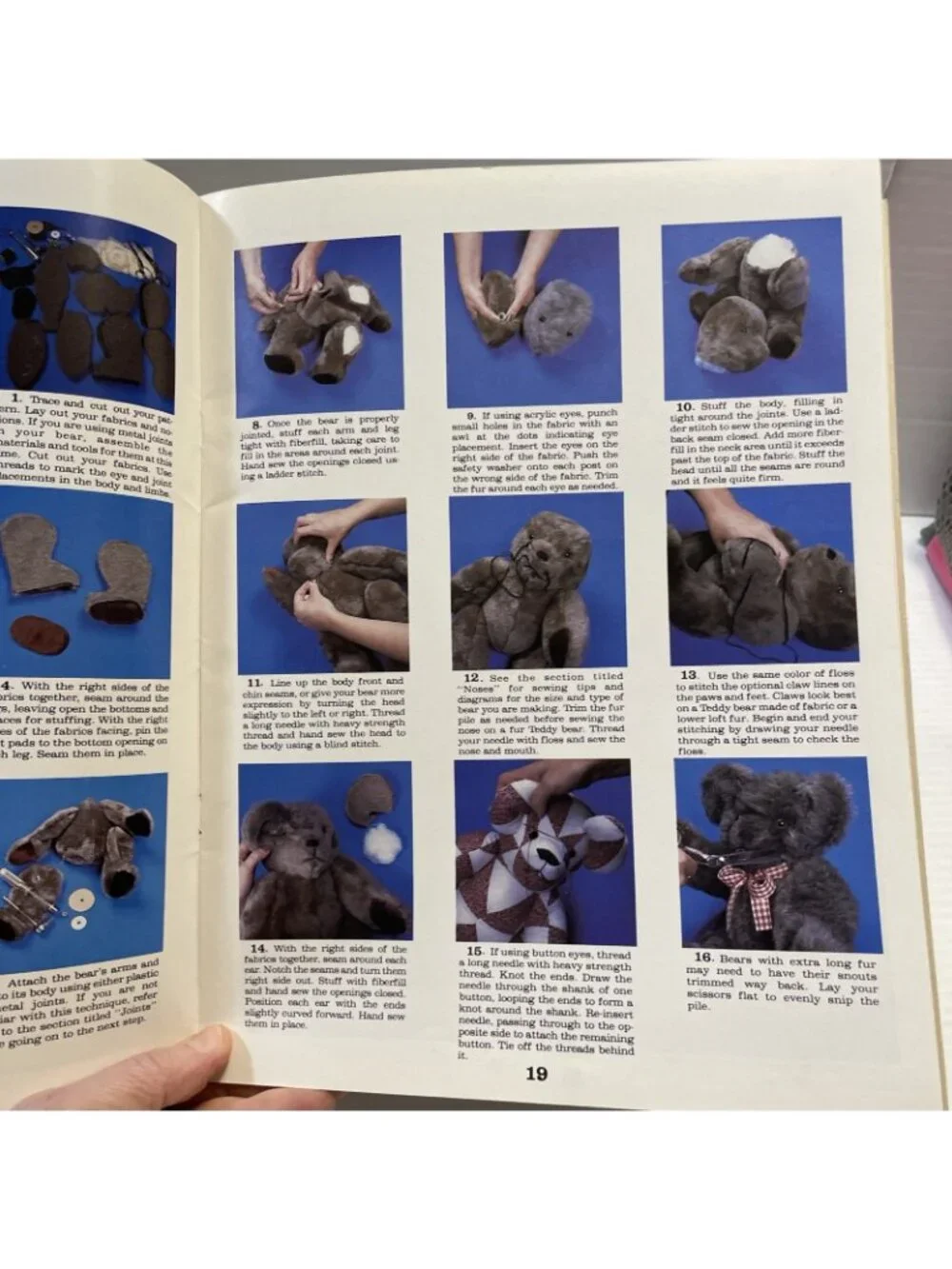 Making Bears Nancy Southerland Holmes 1983 Teddy Bear Pattern Book - EUC (Read)